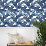 Palm leaf peel and stick wallpaper decor 802851WR from Tommy Bahama Home