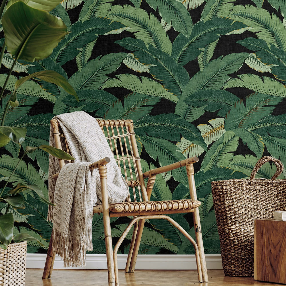 
                  
                    Palm leaf peel and stick wallpaper entryway 802852WR from Tommy Bahama Home
                  
                