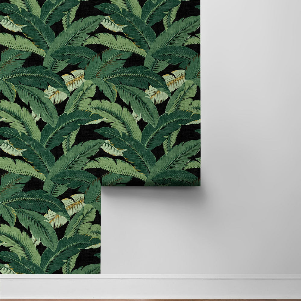 
                  
                    Palm leaf peel and stick wallpaper roll 802852WR from Tommy Bahama Home
                  
                