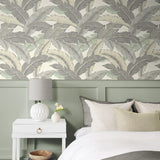 Palm leaf peel and stick wallpaper bedroom 802853WR from Tommy Bahama Home