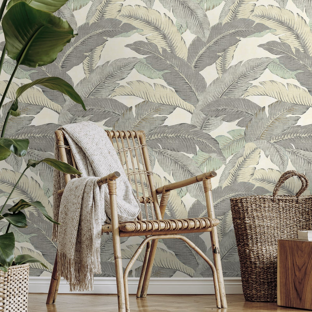 
                  
                    Palm leaf peel and stick wallpaper entryway 802853WR from Tommy Bahama Home
                  
                