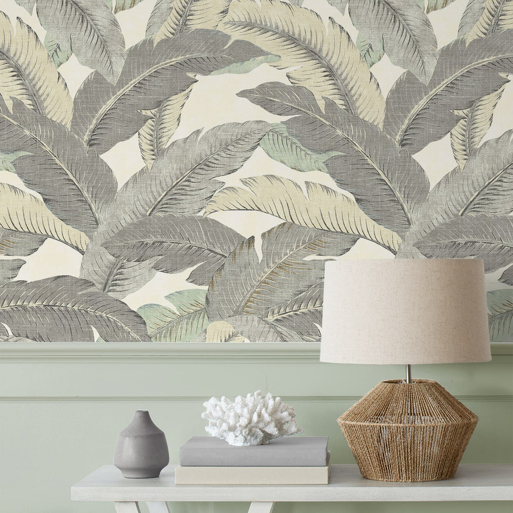 
                  
                    Palm leaf peel and stick wallpaper accent 802853WR from Tommy Bahama Home
                  
                