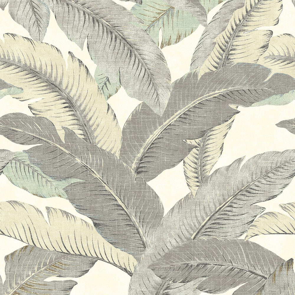 Palm leaf peel and stick wallpaper 802853WR from Tommy Bahama Home