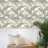 Palm leaf peel and stick wallpaper decor 802853WR from Tommy Bahama Home