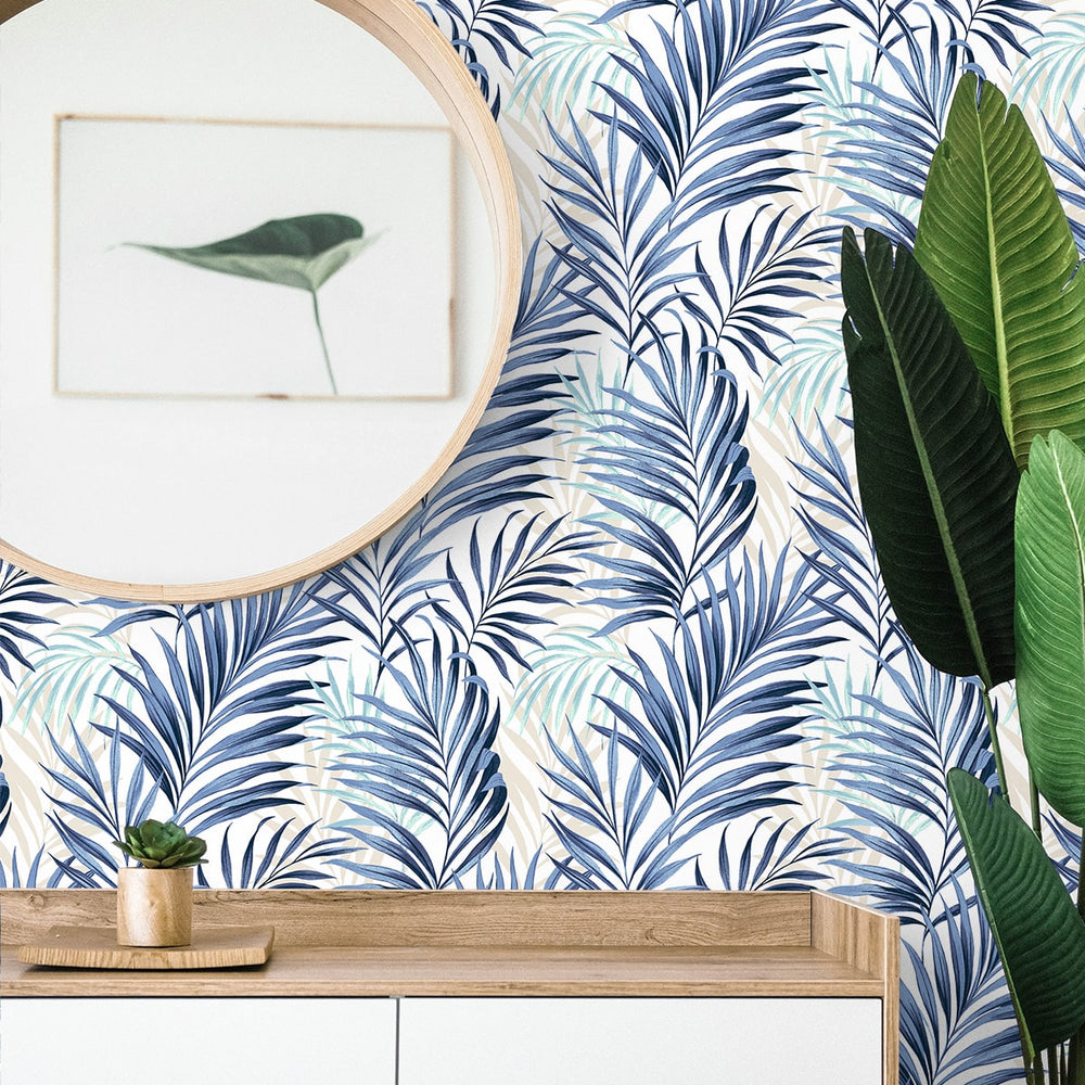 
                  
                    802860WR palm leaf peel and stick wallpaper accent from Tommy Bahama Home
                  
                