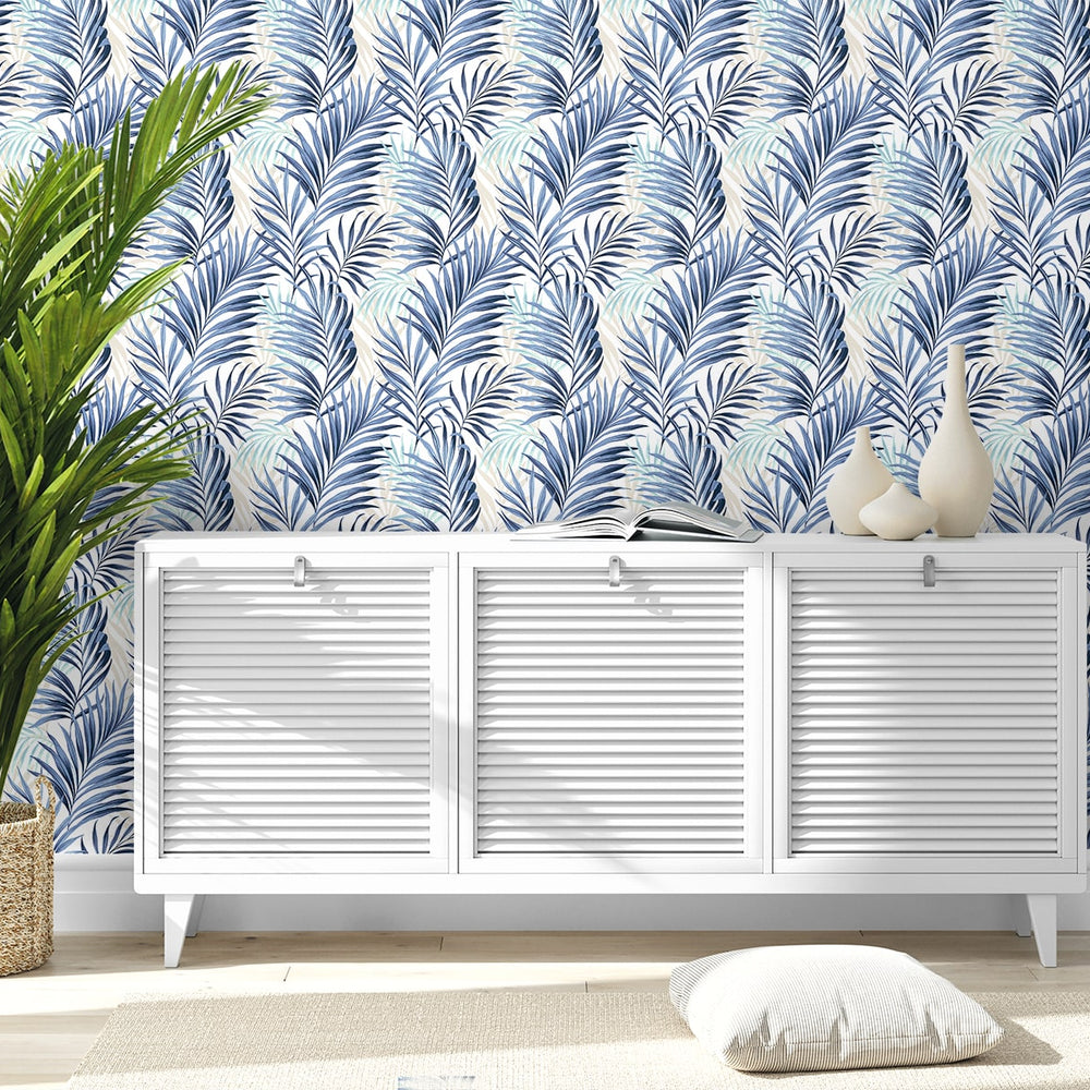 
                  
                    802860WR palm leaf peel and stick wallpaper entryway from Tommy Bahama Home
                  
                
