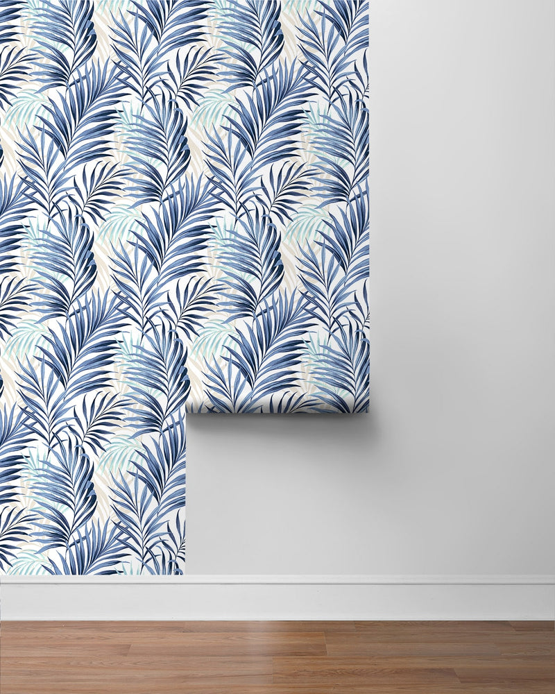 802860WR palm leaf peel and stick wallpaper roll from Tommy Bahama Home