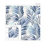 802860WR palm leaf peel and stick wallpaper scale from Tommy Bahama Home