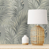 802862WR palm leaf peel and stick wallpaper decor from Tommy Bahama Home