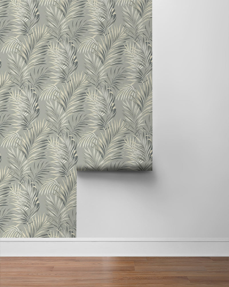 802862WR palm leaf peel and stick wallpaper roll from Tommy Bahama Home