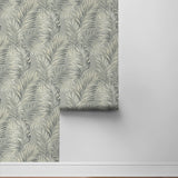 802862WR palm leaf peel and stick wallpaper roll from Tommy Bahama Home