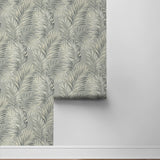 802862WR palm leaf peel and stick wallpaper roll from Tommy Bahama Home