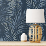 802863WR palm leaf peel and stick wallpaper accent from Tommy Bahama Home