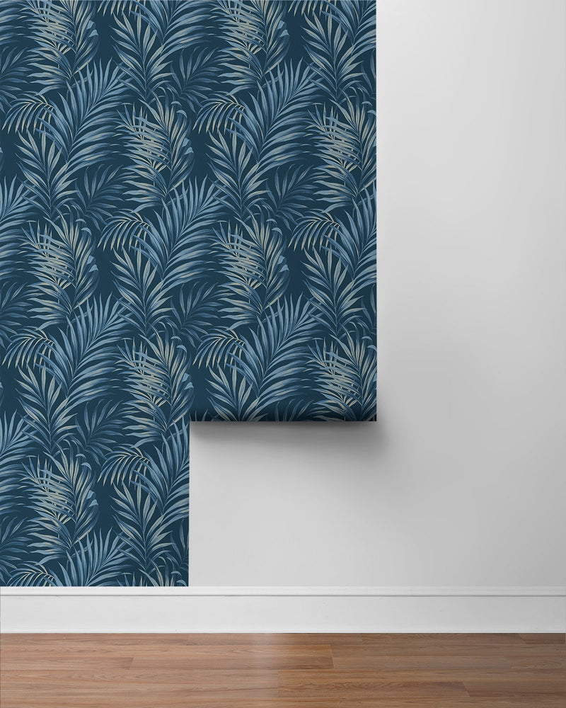 802863WR palm leaf peel and stick wallpaper roll from Tommy Bahama Home