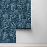 802863WR palm leaf peel and stick wallpaper roll from Tommy Bahama Home