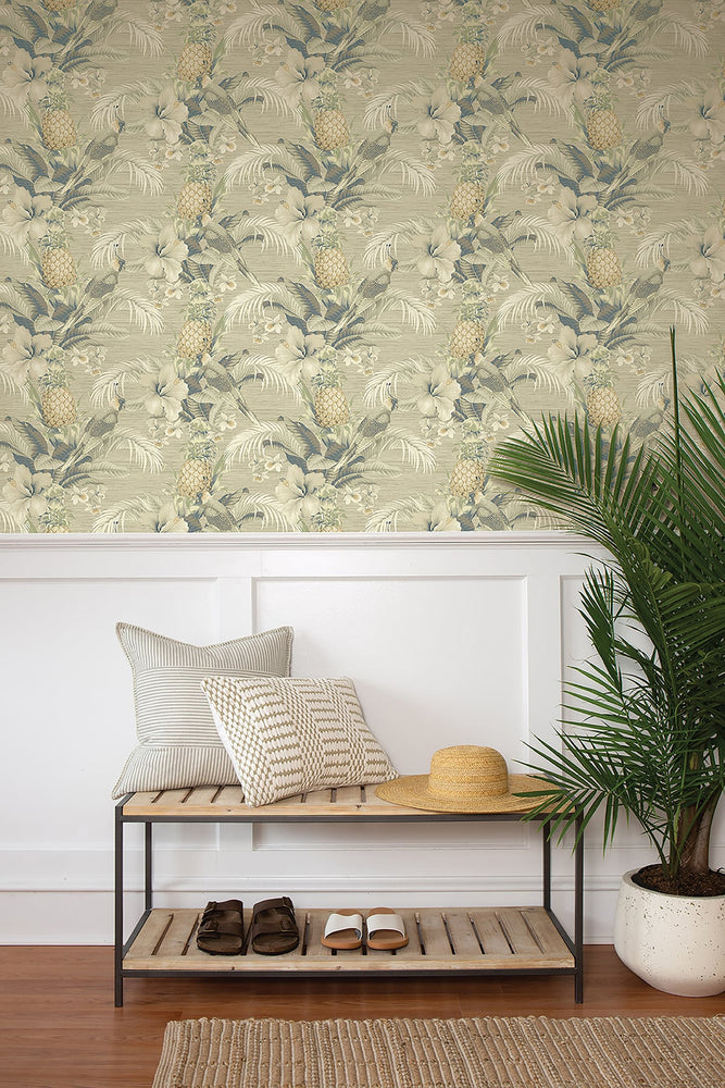 Tropical peel and stick wallpaper entryway 802870WR from Tommy Bahama Home