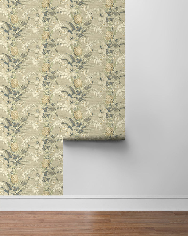 802870WR tropical bird peel and stick wallpaper roll from Tommy Bahama Home