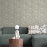 802881WR nautical peel and stick wallpaper living room from Tommy Bahama Home