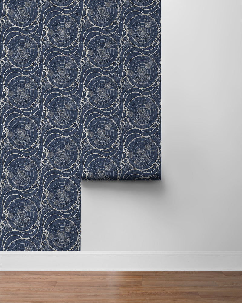 802882WR nautical peel and stick wallpaper roll from Tommy Bahama Home