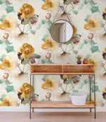 Vintage floral wallpaper entryway SD30209GA from Say Decor