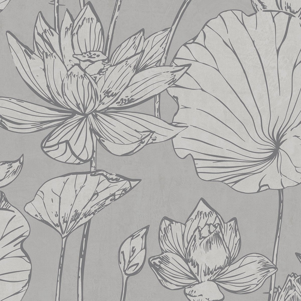 
                  
                    AI42300 lotus floral wallpaper from the Koi collection by Seabrook Designs
                  
                