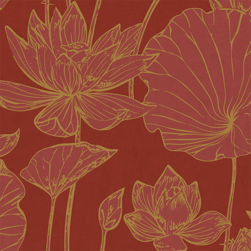 
                  
                    AI42301 lotus floral wallpaper from the Koi collection by Seabrook Designs
                  
                