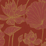 AI42301 lotus floral wallpaper from the Koi collection by Seabrook Designs