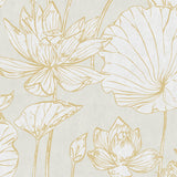 AI42305 lotus floral wallpaper from the Koi collection by Seabrook Designs