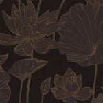 Koi Lotus Metallic Floral Wallpaper
