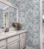AS20002 floral peel and stick wallpaper bathroom from Arthouse