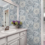 AS20002 floral peel and stick wallpaper bathroom from Arthouse