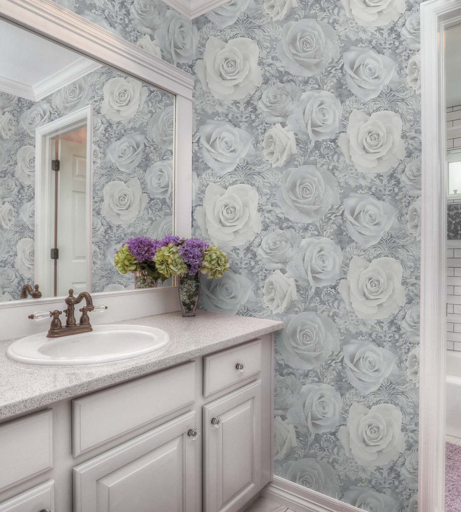 AS20008 floral peel and stick wallpaper bathroom from Arthouse