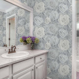AS20008 floral peel and stick wallpaper bathroom from Arthouse