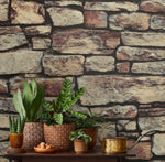 AS20101 faux stone peel and stick wallpaper decor from Arthouse