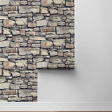 AS20105 faux stone peel and stick wallpaper roll from Arthouse