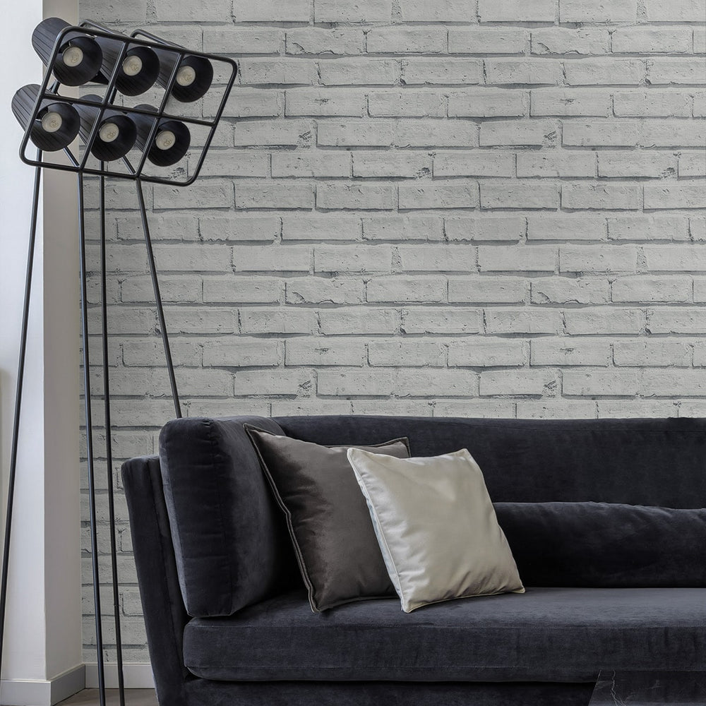 
                  
                    AS20200 faux brick peel and stick wallpaper living room from Arthouse
                  
                