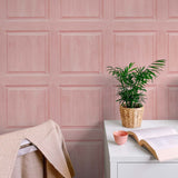 AS20301 faux wood panel peel and stick wallpaper desk from Arthouse