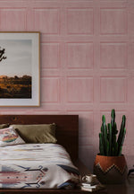 AS20301 faux wood panel peel and stick wallpaper bedroom from Arthouse