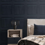 AS20302 faux wood panel peel and stick wallpaper bedroom from Arthouse