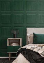 AS20304 faux wood panel peel and stick wallpaper bedroom from Arthouse