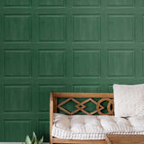 AS20304 faux wood panel peel and stick wallpaper entryway from Arthouse