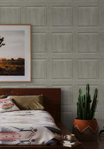 AS20305 faux wood panel peel and stick wallpaper bedroom from Arthouse