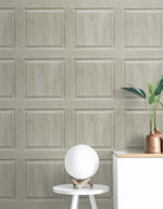 AS20305 faux wood panel peel and stick wallpaper accent from Arthouse