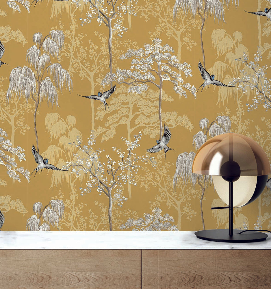 AS20406 bird garden peel and stick wallpaper decor from Arthouse