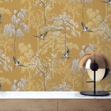 AS20406 bird garden peel and stick wallpaper decor from Arthouse