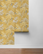 AS20406 bird garden peel and stick wallpaper roll from Arthouse