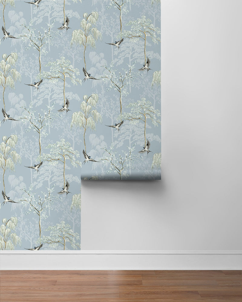 AS20412 bird garden peel and stick wallpaper roll from Arthouse