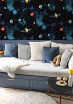 AS20500 space peel and stick wallpaper bedroom from Arthouse