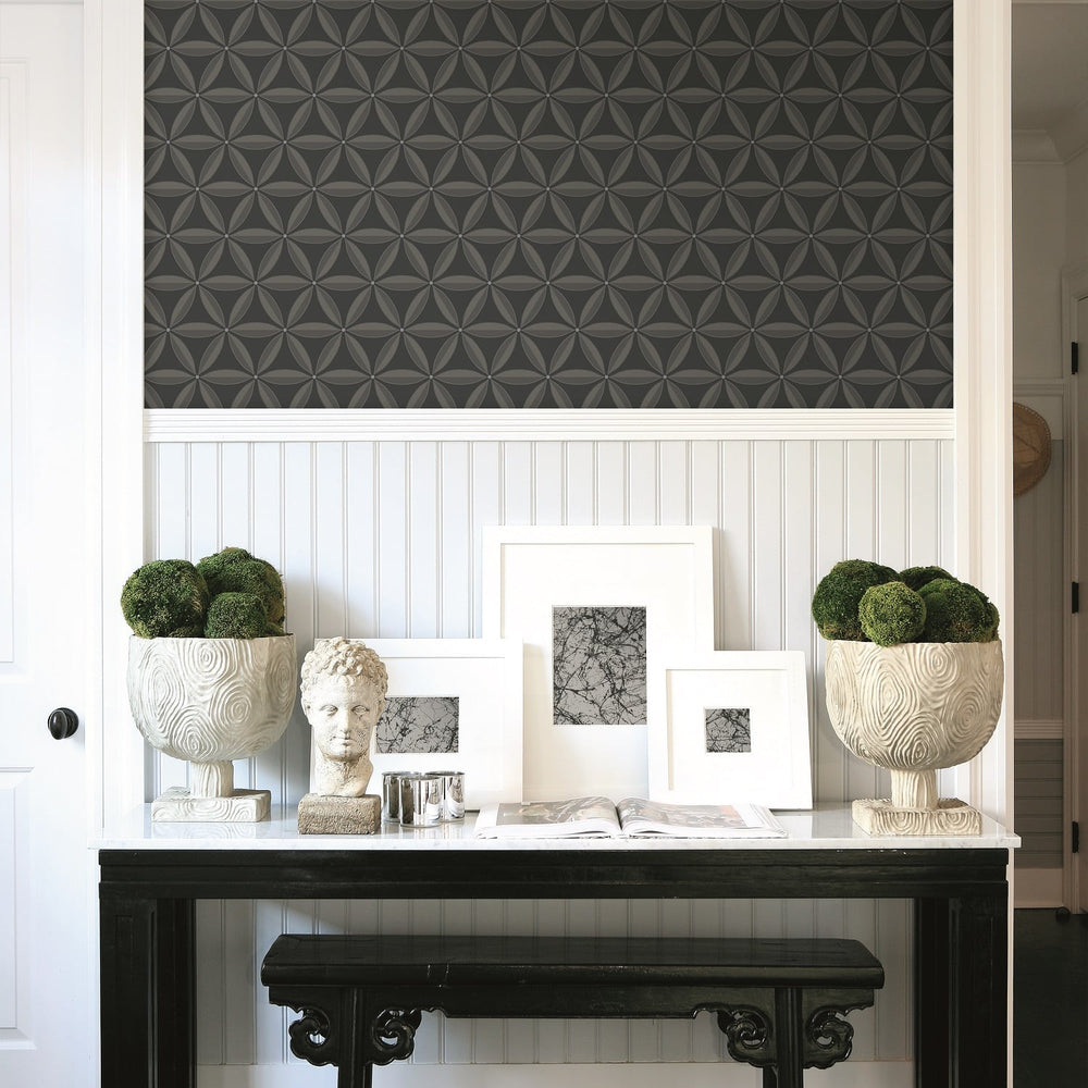
                  
                    Geometric wallpaper entryway AW71710 from the Casa Blanca 2 collection by Seabrook Designs
                  
                