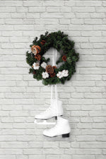 AX10810 winter vintage brick christmas peel and stick removable holiday wallpaper from NextWall